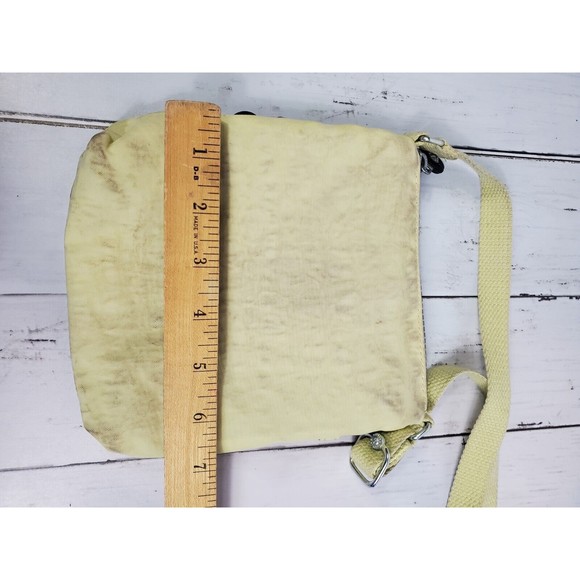 Kipling tan beige neutral Alvar Crossbody Purse Bag No monkey Yellow - Picture 9 of 15
